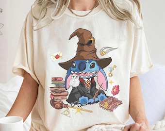 Disney Stitch Witch Shirt, Stitch Wizard Shirt, Stitch Universal Studios, Disney Stitch Halloween Pumpkin Shirt, Disneyland Halloween Trip