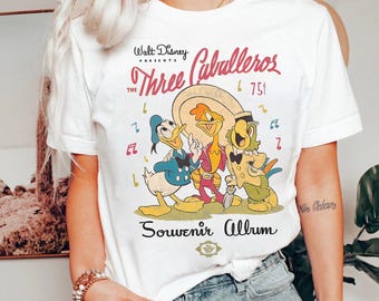 Camiseta clásica de Disney Los Tres Caballeros para grupos, camiseta de Los Tres Caballeros, camiseta de Magic Kingdom, camisetas familiares a juego de WDW Disneyland.