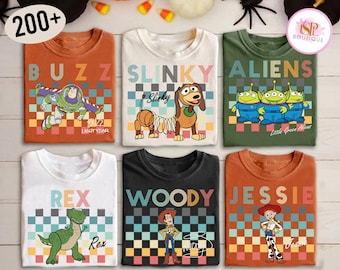 Disney Characters Shirt, Disney Toy Story Disney Matching Shirt, Buzz Woody Jessie Slinky Aliens Rex, Disney Mickey and Friends Group Shirt