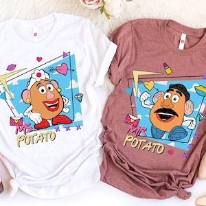Retro Disney Toy Story Mr And Mrs Potato Head Shirt, Disney Couple Shirt, Disney Valentine Day Shirt, Disney Family Matching Shirt
