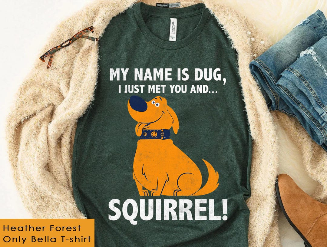Disney up My Name is Dug Squirrel Graphic T-shirt, Disney up Movie ...