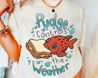 Camiseta de Disney Lilo y Stitch Pudge Controla el Clima, Linda Camiseta Hawaiana de Pudge Pudge, Ohana Significa Familia Regalo, Camiseta Vintage para Fans de Disney