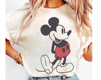 Disney Mickey & Friends Mickey Mouse Vintage Portrait Shirt, Mickey Minnie Donald Daisy Classic Pose Shirt, Disneyland Family Matching Shirt