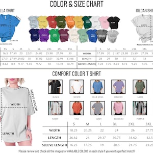 The image is a color and size chart for t-shirts, displaying various t-shirt designs and their corresponding measurements. The chart includes a section for a blue shirt, a gild shirt, and a color chart for different styles of t-shirts. The chart also includes a section for a comfortable color t-shirt, which shows the measurements for different sleeve lengths and widths. The chart provides a visual representation of the available colors and sizes for each style of t-shirt.