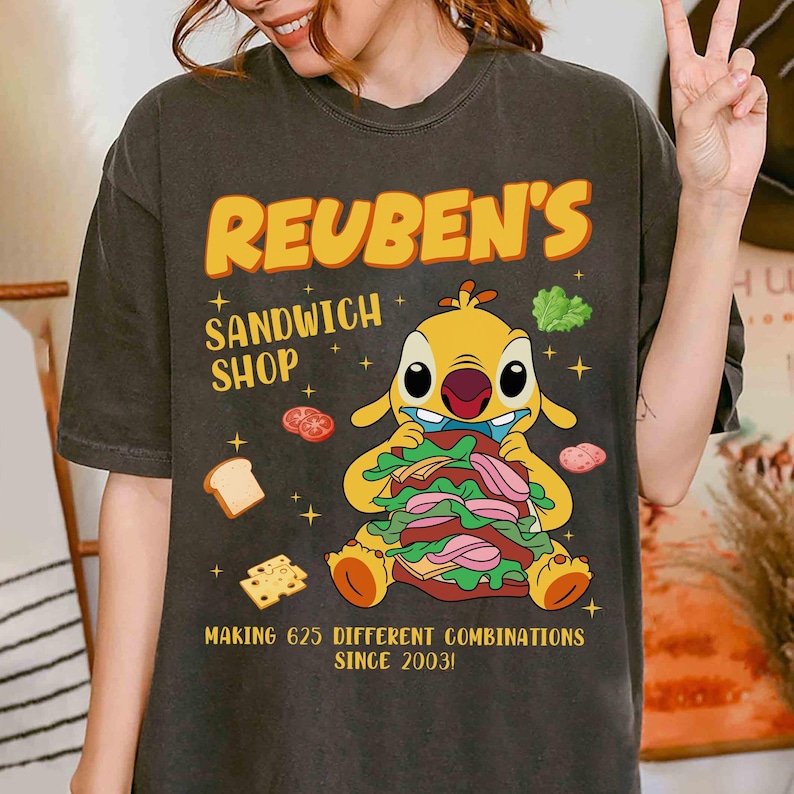 Disney Lilo and Stitch Reuben Shirt, Reuben’s Sandwich Shop Tee, Making 625 Combinations Since 2003 Shirt, WDW Disneyland Trip Shirt image 4