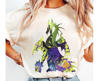 Disney Sleeping Beauty Maleficent Dragon Silhouette T-Shirt, Disney Villains Maleficent Princess Aurora Shirt, Disneyland Trip Outfits