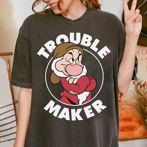 Disney Grumpy Dwarf Trouble Maker Shirt, Snow White and Seven Dwarfs Shirt, Disney Family Matching Shirt, Disneyland Trip Outfits, WDW Tee