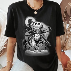 Maglietta Disney Jack Skellington The Nightmare Before Christmas, magliette di gruppo natalizie Disneyland, felpa di squadra natalizia immagine 1