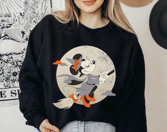 Disney Minnie Mouse Flying Witch Costume Halloween Shirt, Mickey’s Not So Scary Party Gifts, Disney Trick or Treat, Halloween Matching Shirt
