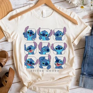 Disney Lilo and Stitch Cute Stitch Moods Shirt, Stitch Tee, Disney Family Matching Shirt, Walt Disney World Shirt, Disneyland Trip Outfits image 2