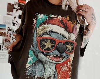 Retro Merry Stitchmas Shirt, Stitch Mason Shirt, Disney Weihnachten Shirt, Lilo Und Stitch Weihnachten T-Shirt, Mickey's Merry Merry Xmas Tee