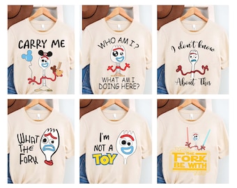 Retro Disney Pixar Toy Story Forky Shirt, Funny Forky I'm Not A Toy Shirt, Forky Star Wars Shirt, Disneyland Trip Family Matching Outfits