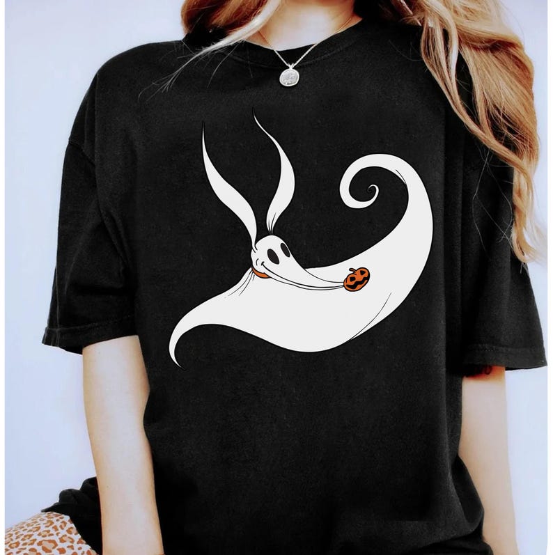 Disney Halloween The Nightmare Before Christmas Zero T-Shirt, Zero Dog Pumpkin Shirt, Disney Nightmare Halloween Tee, Spooky Season Shirt image 1