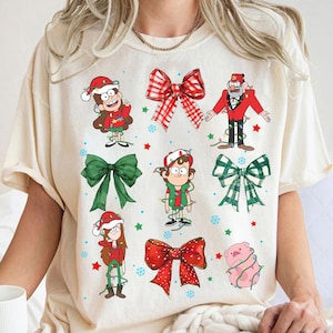 Disney Gravity Falls Christmas Shirt, Disney Channel Est 2012 Gravity Falls Coquette Bows Christmas Lights Shirt, Disneyland Trip Shirt