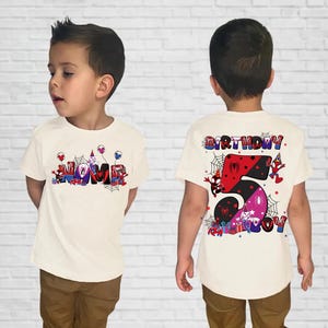 Personalized Two-Sided Spidey and His Amazing Friends Character Shirt, Disney Spidey Birthday Shirt, Disneyland Family Matching Shirt image 1