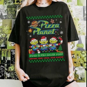 Disney Santa Aliens hässliche Weihnachten Pullover Shirt, Disney Pixar Toy Story Aliens Weihnachten Shirt, Disneyland Party, frohe Weihnachten Party