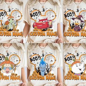 Customized Disney All Characters Halloween Shirt, Mickey & Friends Toy Story 5 Stitch Star War Marvel Halloween Tee, Mickey's Not So Scary image 2