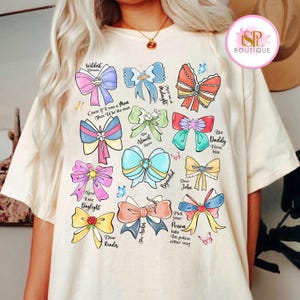 Coquette Bows Watercolor Disneyland Princess Shirt, My Princess Era Song Lyrics Signature Shirt, Disney Ariel Snow White Tiana Mulan Shirt