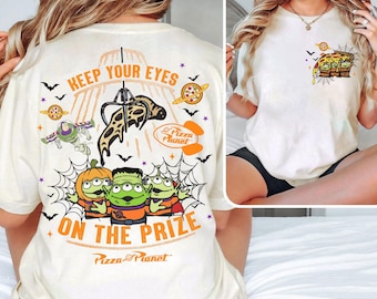 Camiseta de Disney Pixar Toy Story Aliens Pizza Planet, camiseta Toy Story Alien Temporada Escalofriante, camiseta Disney Family Vacation, viaje de Halloween a Disneyland