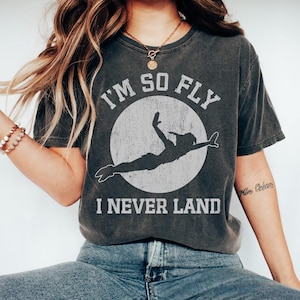 Disney Peter Pan Ich bin so fliegen I Neverland Shirt, Vintage Peter Pan Shirt, Disney Familie Passenden Shirt, BTW Shirt, Disneyland Reise Outfits
