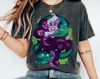Disney The Little Mermaid Ursula Sea Witch Painting Shirt, Disney Villains Ursula Tee, Disney Family Matching Shirt, Disneyland Trip Outfits