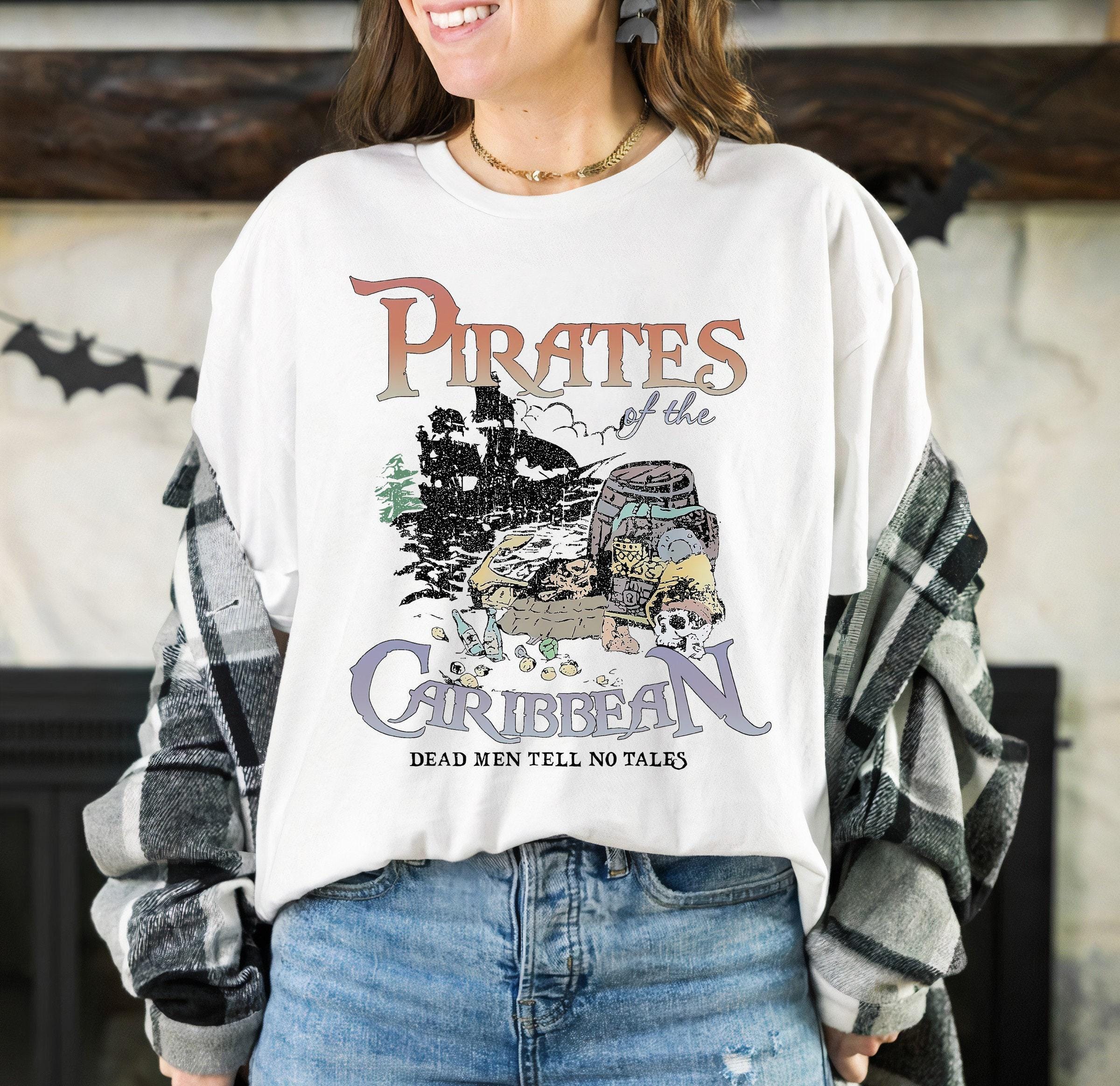 Vintage Pirates of the Caribbean Disneyland Shirt, Dead Man Tell