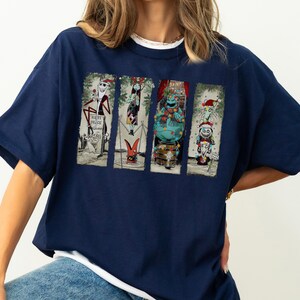 Disney Haunted Mansion The Nightmare Before Christmas Lights Shirt, Jack Skellington Sally Shirt,Disneyland Halloween Christmas Matching Tee image 3