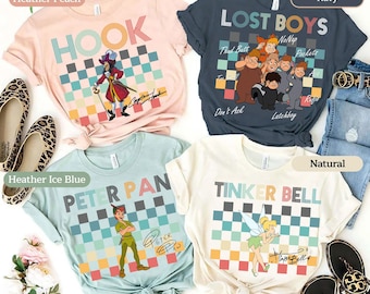Disney Peter Pan Characters Shirt, Tinker Bell Captain Hook The Lost Boys Shirt, Disney Family Matching Shirt, Disney Group Matching Shirt