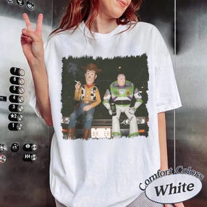 Disney Pixar Toy Story Woody en Buzz Lightyear grappig meme-T-shirt, T-shirt Toy Story 5, Toy Story Land Walt Disney World Resort, Toy Story Land afbeelding 2
