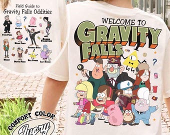 2 seitiges Disney Gravity Falls Field Guide to Gravity Falls Kuriositäten T-Shirt, Disney Dipper Wendy Mabel T-Shirt, Disneyland Trip Tee