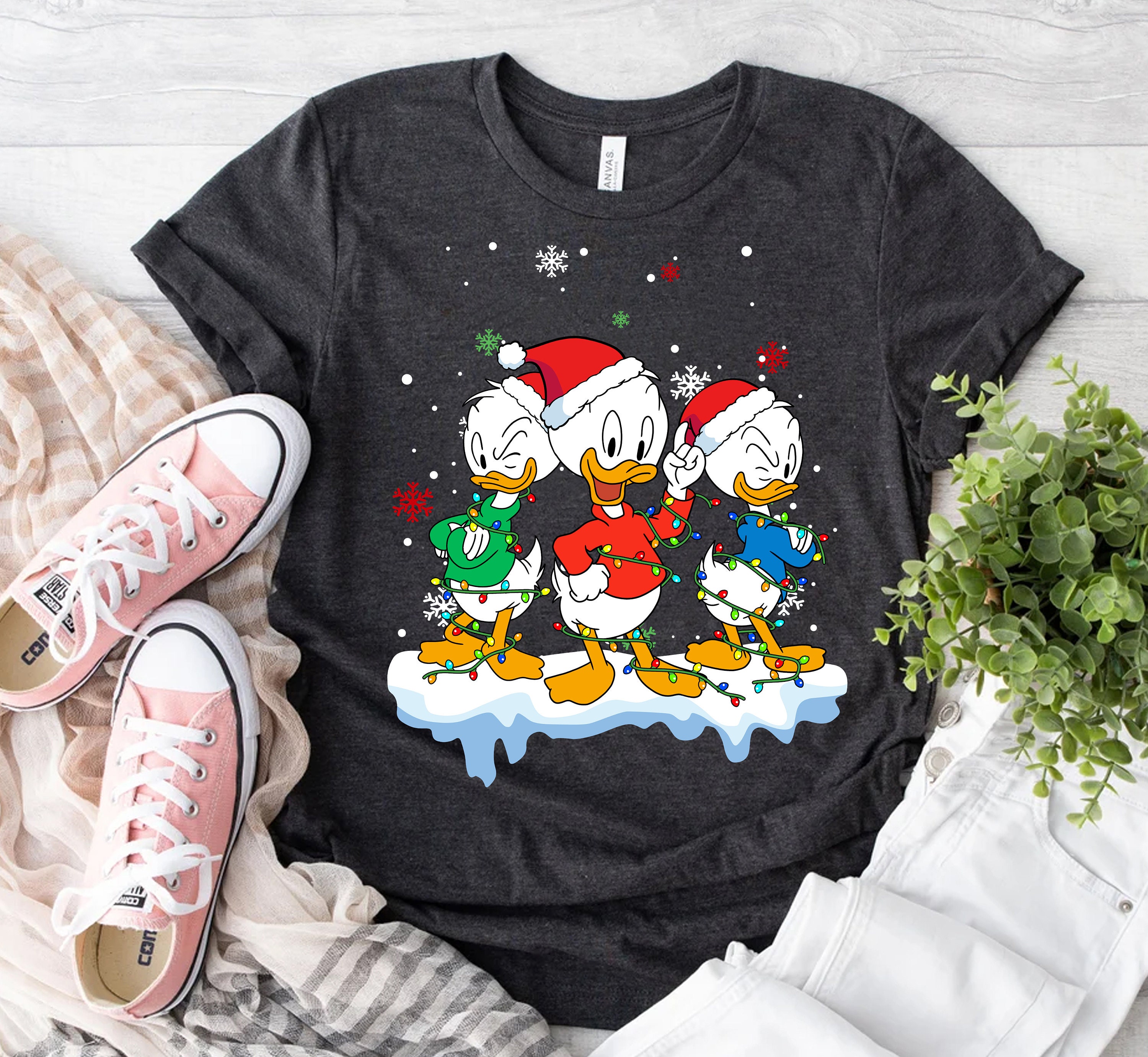 Disney Ducktales Christmas Coffee Cup Balloon Shirt, Unique Disney Gifts  For Adults