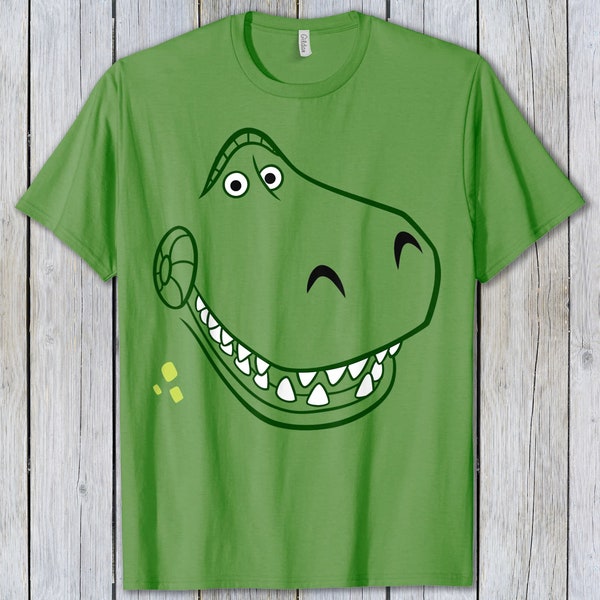 Disney Toy Story Rex Portrait Disney Family Matching Camiseta, Camisa a juego de la familia Disney, Walt Disney World, Trajes de viaje a Disneyland