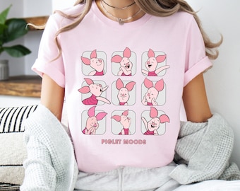 Disney Piglet Moods Shirt, Cute Piglet Portrait, Winnie The Pooh Shirt, Disney Family Matching Shirt, Disneyland Trip Outfits