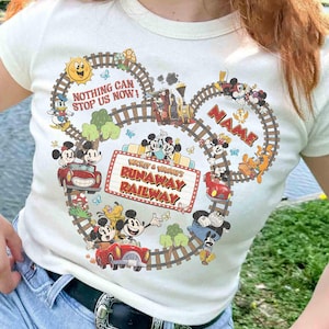 Personalized Mickey & Minnie’s Runaway Railway Retro T-shirt, Mickey and Friends Nothing Can Stop Us Now Shirt, Disneyland Resort Shirt