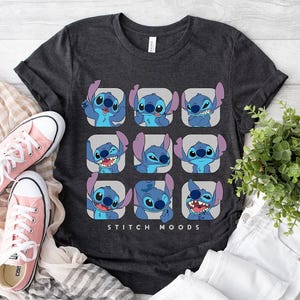Disney Lilo and Stitch Cute Stitch Moods Shirt, Stitch Tee, Disney Family Matching Shirt, Walt Disney World Shirt, Disneyland Trip Outfits image 3
