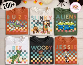 Disney Characters Shirt, Disney Toy Story Matching Shirt, Buzz Woody Jessie Slinky Aliens Rex, Disneyland Mickey and Friends Group Shirt