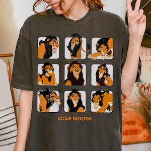Disney Scar The Lion King Funny Scar Moods Shirt, Disneyland Family Vacation Trip, WDW Matching Shirts, Magic Kingdom Outfits