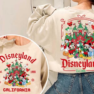 Two-sided Mickey & Friends Castle Disney Christmas Shirt, Mickey's Very Merry Christmas Party  Tee, Disneyland Christmas Tree Shirt