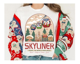 Vintage Mickey and Friends Skyliner Travel The World From Above Shirt, Disney Epcot Hollywood Studios Shirt, Disneyland Trip Family Shirt