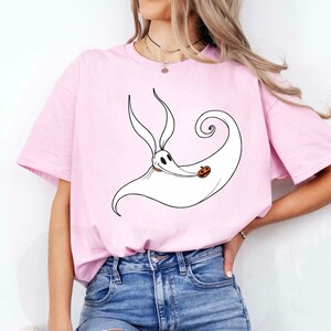 Disney Halloween The Nightmare Before Christmas Zero T-Shirt, Zero Dog Pumpkin Shirt, Disney Nightmare Halloween Tee, Spooky Season Shirt image 3