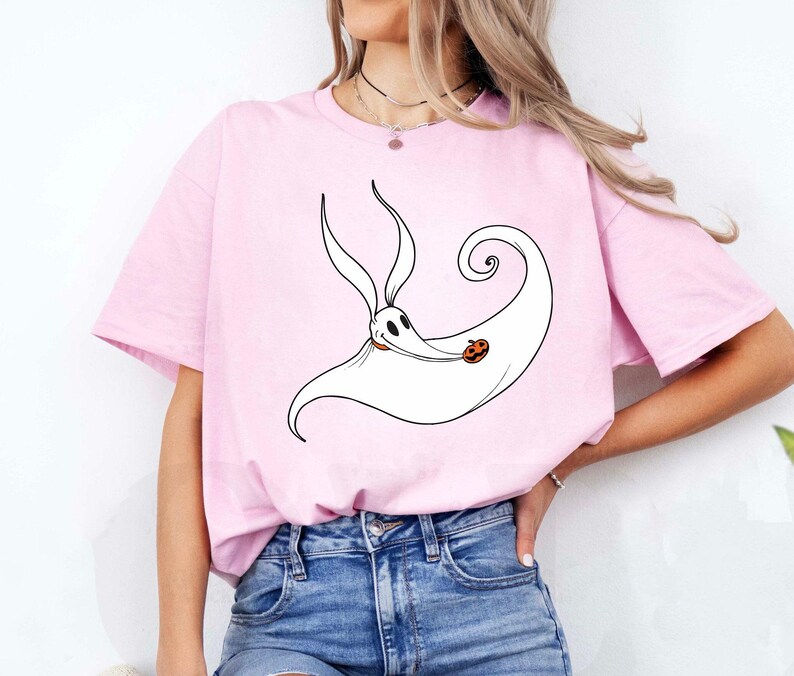 Disney Halloween The Nightmare Before Christmas Zero T-Shirt, Zero Dog Pumpkin Shirt, Disney Nightmare Halloween Tee, Spooky Season Shirt image 3