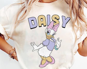 Disney Mickey And Friends Daisy Duck Simple Portrait T-Shirt, Disneyland Family Matching Shirt, Magic Kingdom Tee,WDW Epcot Theme Park Shirt