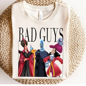Disney Hook Hades Jafar Bad Guys T-shirt , Disney Villains Squad Tee, Disney Family Matching Shirt, WDW Disneyland Trip Outfits