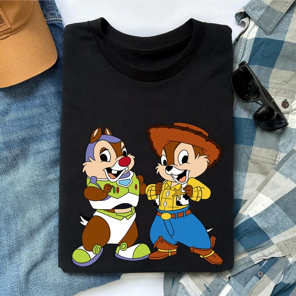 Disney Chip And Dale Halloween Toy Story Costume T-Shirt, Disney Chip N Dale Rescue Ranger Shirt, Disneyland Couple Matching Shirts