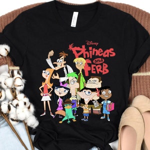Disney Phineas And Ferb Group Characters Funny Cartoon Shirt, Disney Family Matching Shirt, Disneyland Trip Outfits