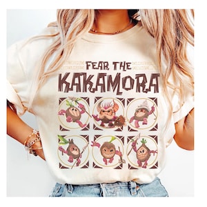 Disney Moana Fear The Kakamora Tiki Style Group Portrait Shirt, Funny Kakamora Coconut Shirt, Disneyland Vacation Family Matching Shirt image 1