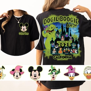 2-Sided Personalized Disneyland Halloween Oogie Boogie Bash 2026 Tee, California Adventure Park, Mickey and Friends Oogie Boogie Jack Sally image 1