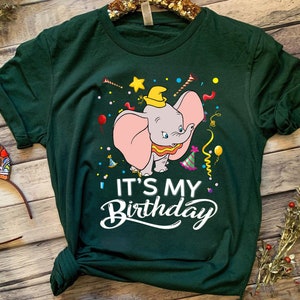 Disney Dumbo It&#39;s My Birthday Holiday Birthday Party T-shirt, Disneyland Family Vacation Trip, WDW Matching Shirts, Magic Kingdom Outfits
