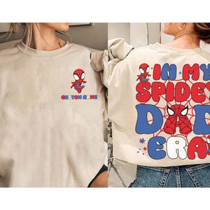 Personalized In My Spidey Dad Era Shirt, Spider Hero Dad Shirt, Funny Father Day Gift For Dad Shirt, Disneyland Family Matching Shirt image 1