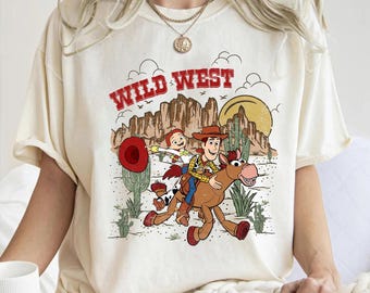 Vintage Wild West Disney Pixar Toy Story Shirt, Toy Story Woody and Jessie Tee, Toy Story Friends Tee, Disneyland Family Matching Shirts